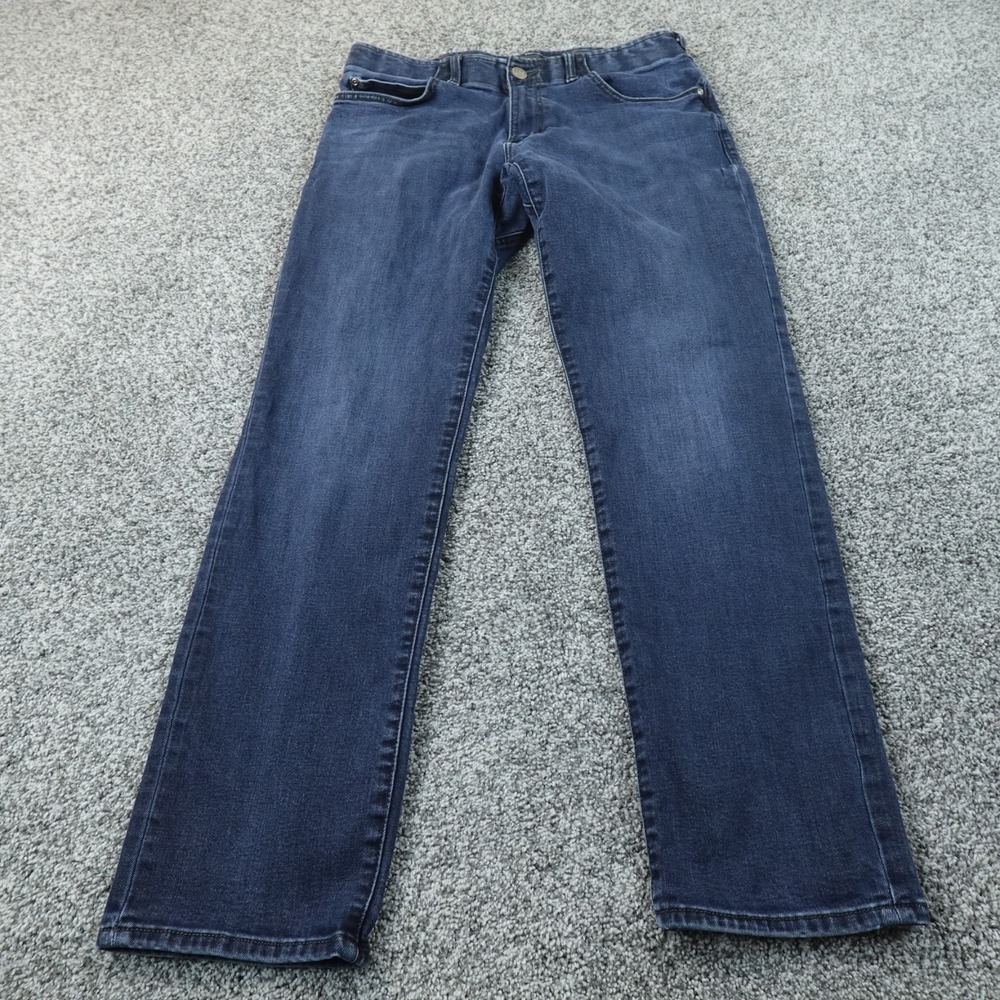 Lee Jeans Mens 34X32 Blue Denim Extreme Motion MVP Straight Tapered Stretch Flex